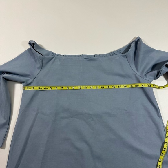 Tuckernuck Miranda Off Shoulder Blouse Top Blue - Picture 7 of 7